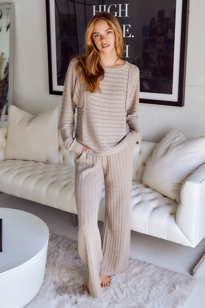 SALE - Juliet Ribbed Lounge Pants - fab'rik