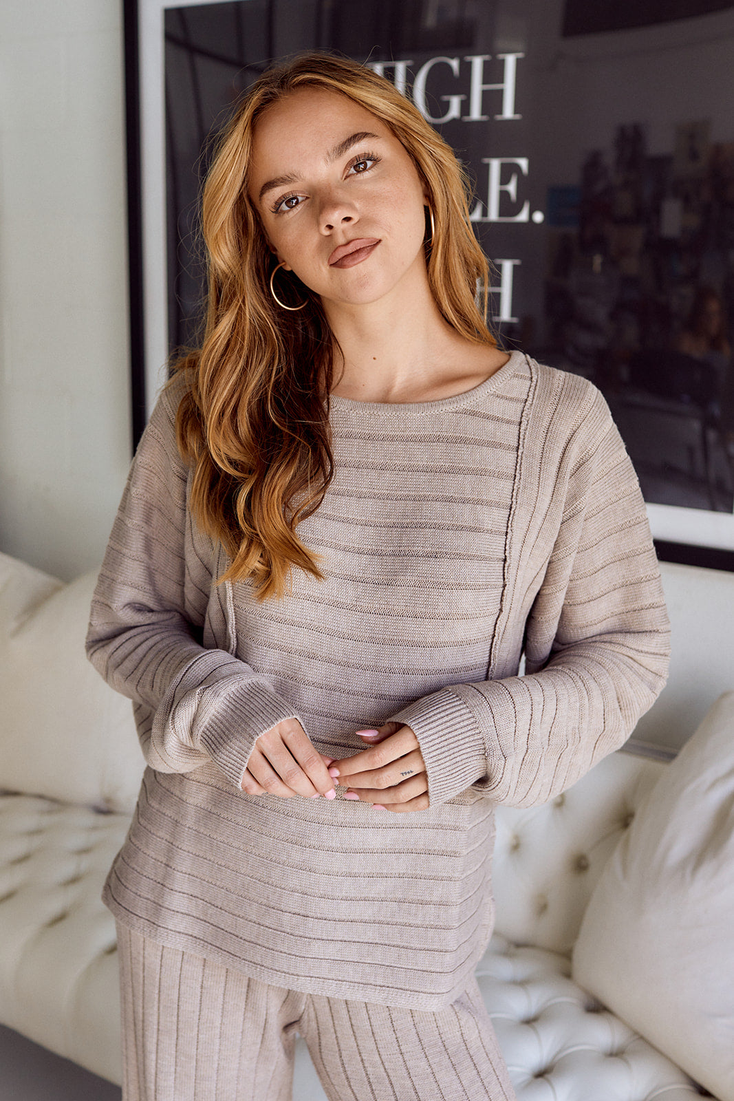 Juliet Ribbed Lounge Top - fab'rik