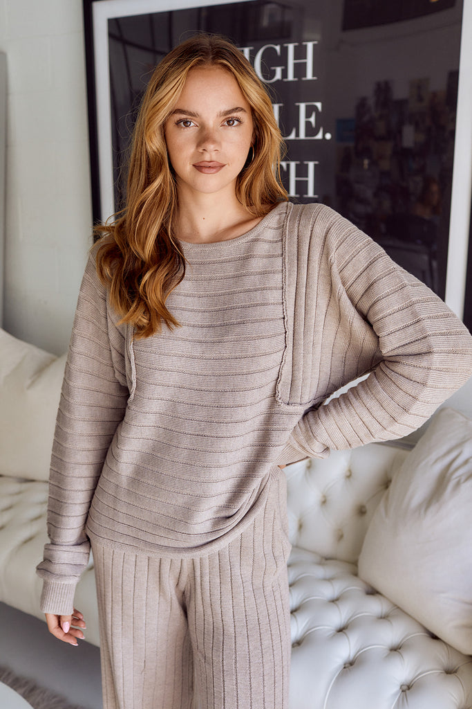 Juliet Ribbed Lounge Top - fab'rik