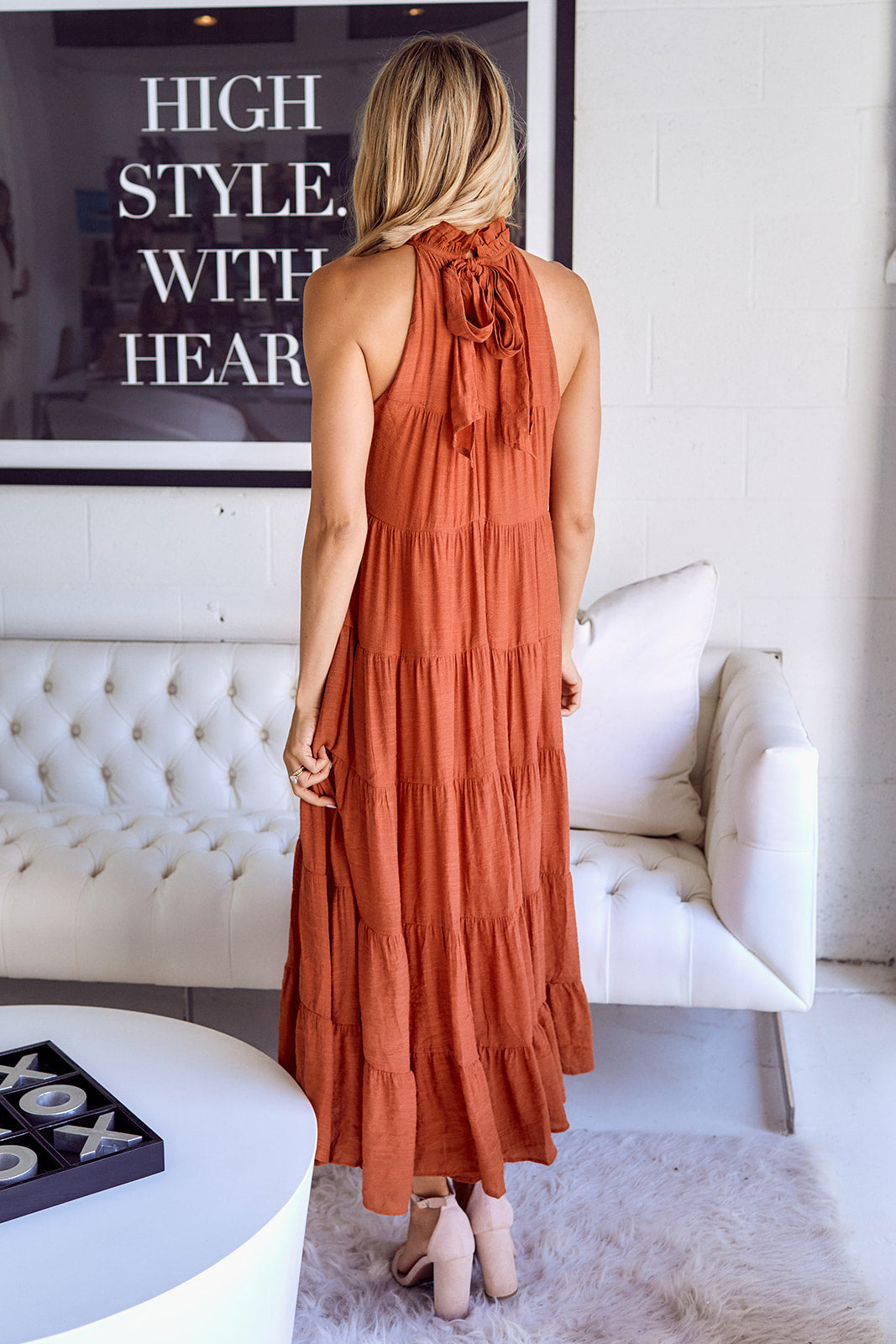 SALE - Leza Ruffled Detail Tiered Maxi Dress - fab'rik