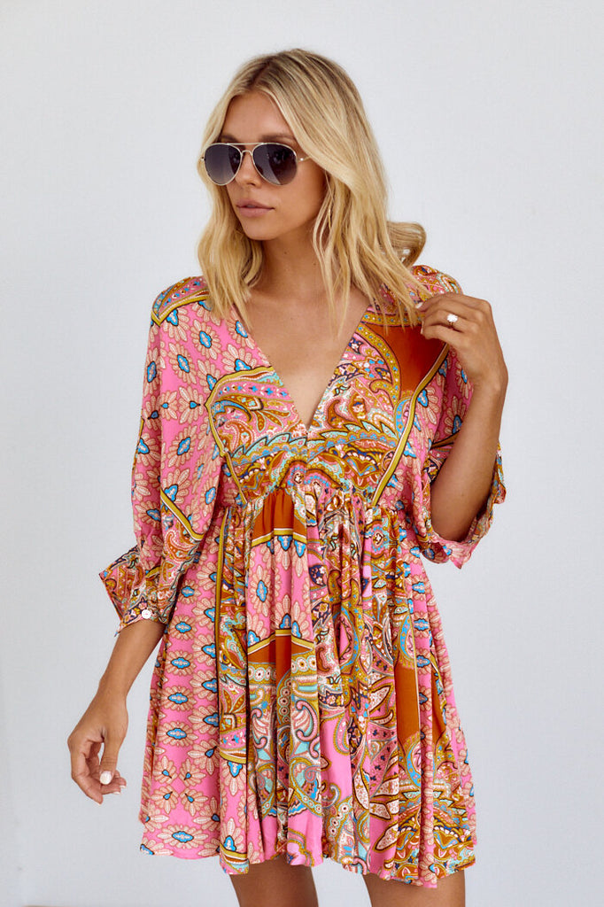 Rhoda Paisley Print Dress - fab'rik