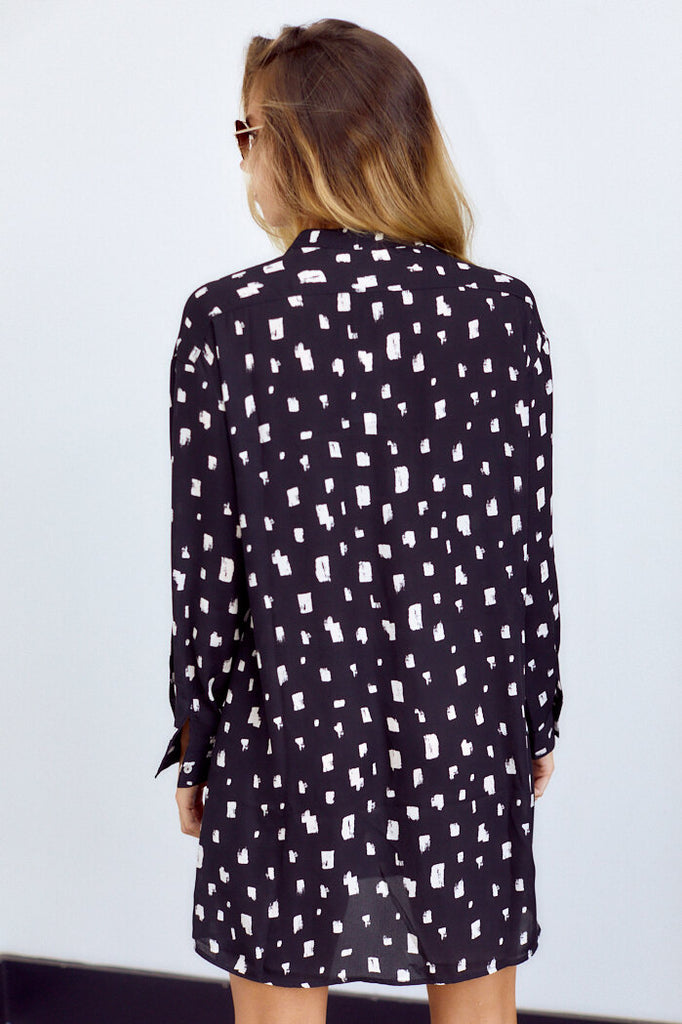 Linden Printed Shirt Dress - fab'rik