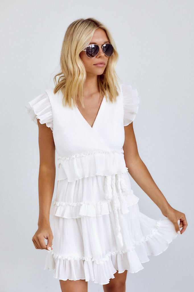 SALE - Laivy Tiered Tie Waist Dress - fab'rik