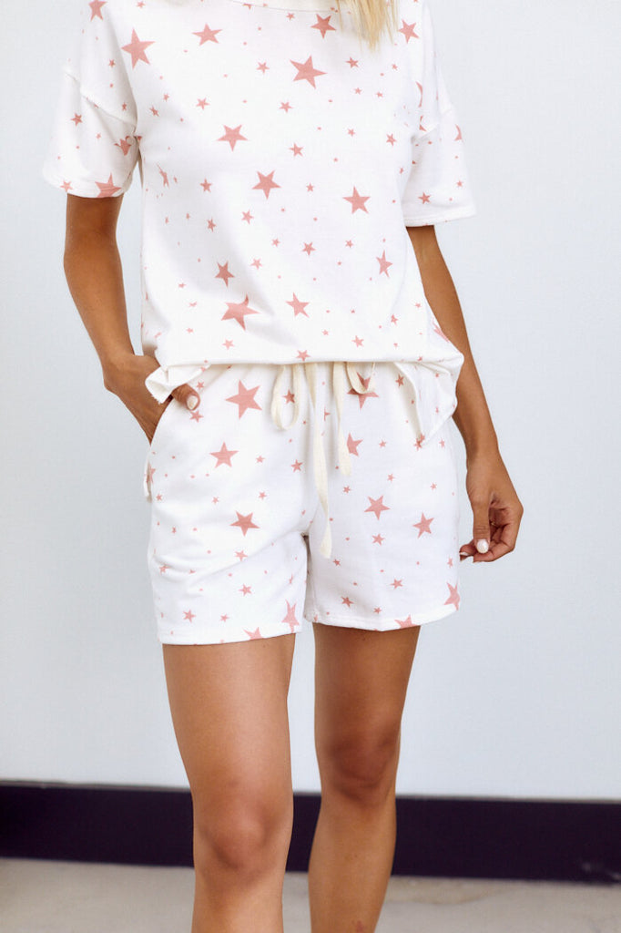 SALE - Mia Star Print Lounge Short - fab'rik