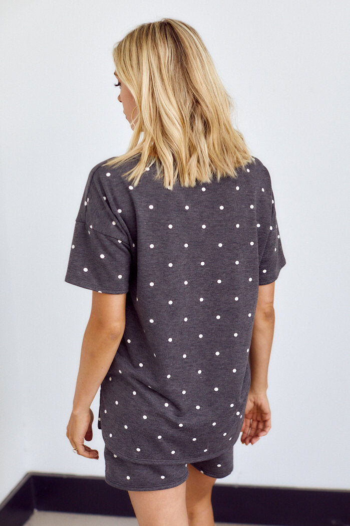 SALE - Harper Polka Dot Lounge Top - fab'rik