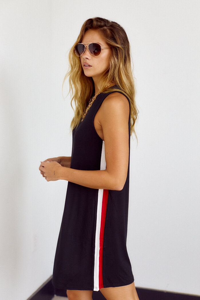 SALE - Marcy Track Stripe Dress - fab'rik