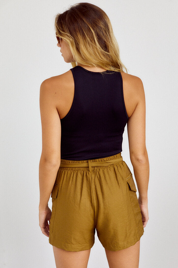 SALE - Bralina Tie Waist Exposed Pocket Short - fab'rik