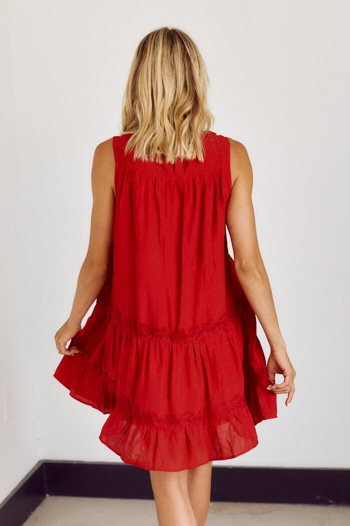 SALE - Ivy Lace Detail Mini Dress - fab'rik