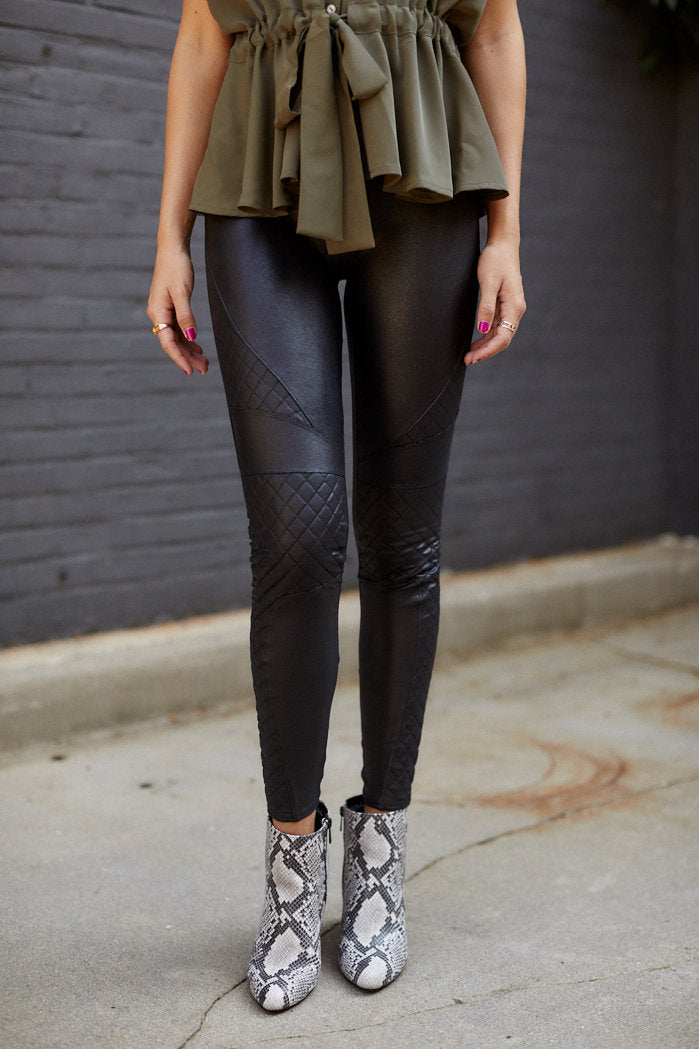 Spanx Quilted Faux Leather Legging - fab'rik