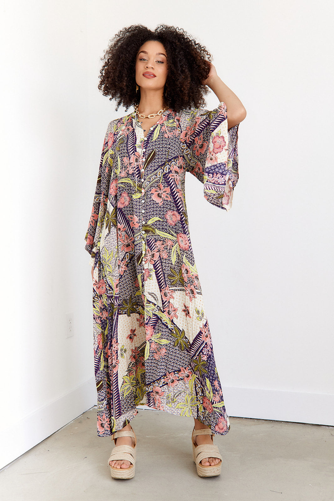 Miriam Printed Maxi Dress - fab'rik