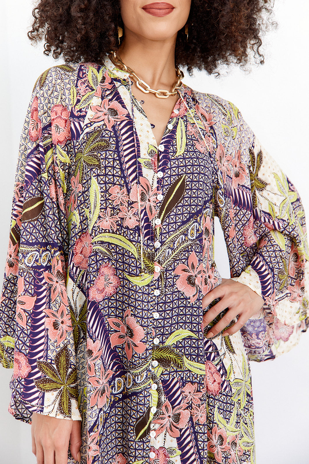 Miriam Printed Maxi Dress - fab'rik