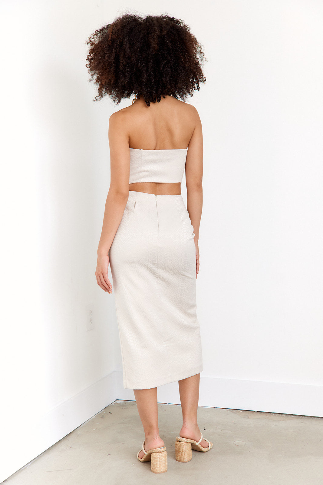 Mayberry Snakeskin Midi Skirt - fab'rik