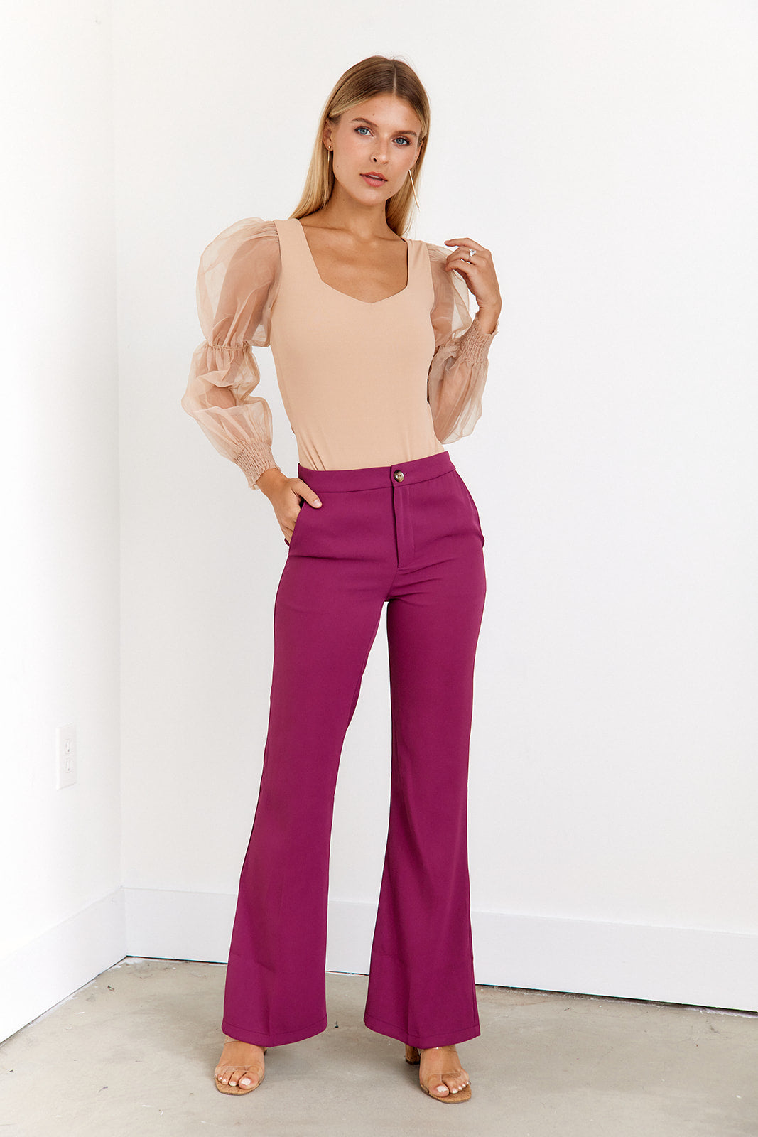Leona Crop Flare Trouser - fab'rik