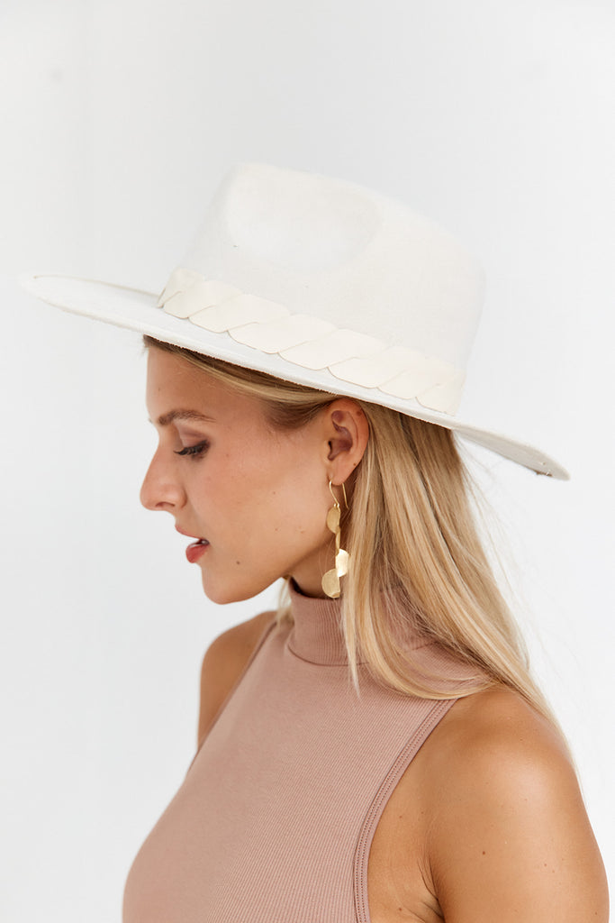 Clara Braided Band Wide Brim Hat - fab'rik