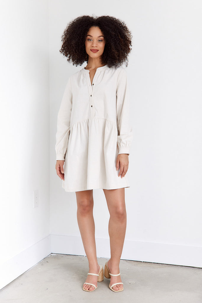 Soleil Mini Corduroy Dress - fab'rik