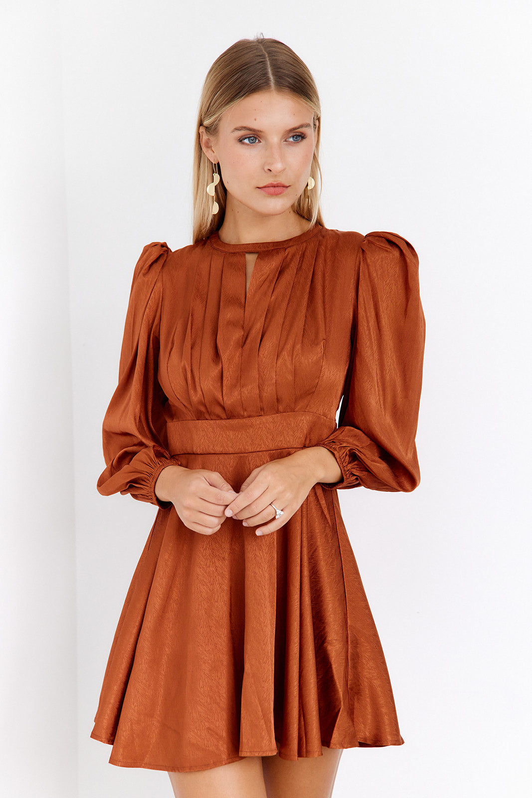 Adelynn Pleated Mini Dress - fab'rik
