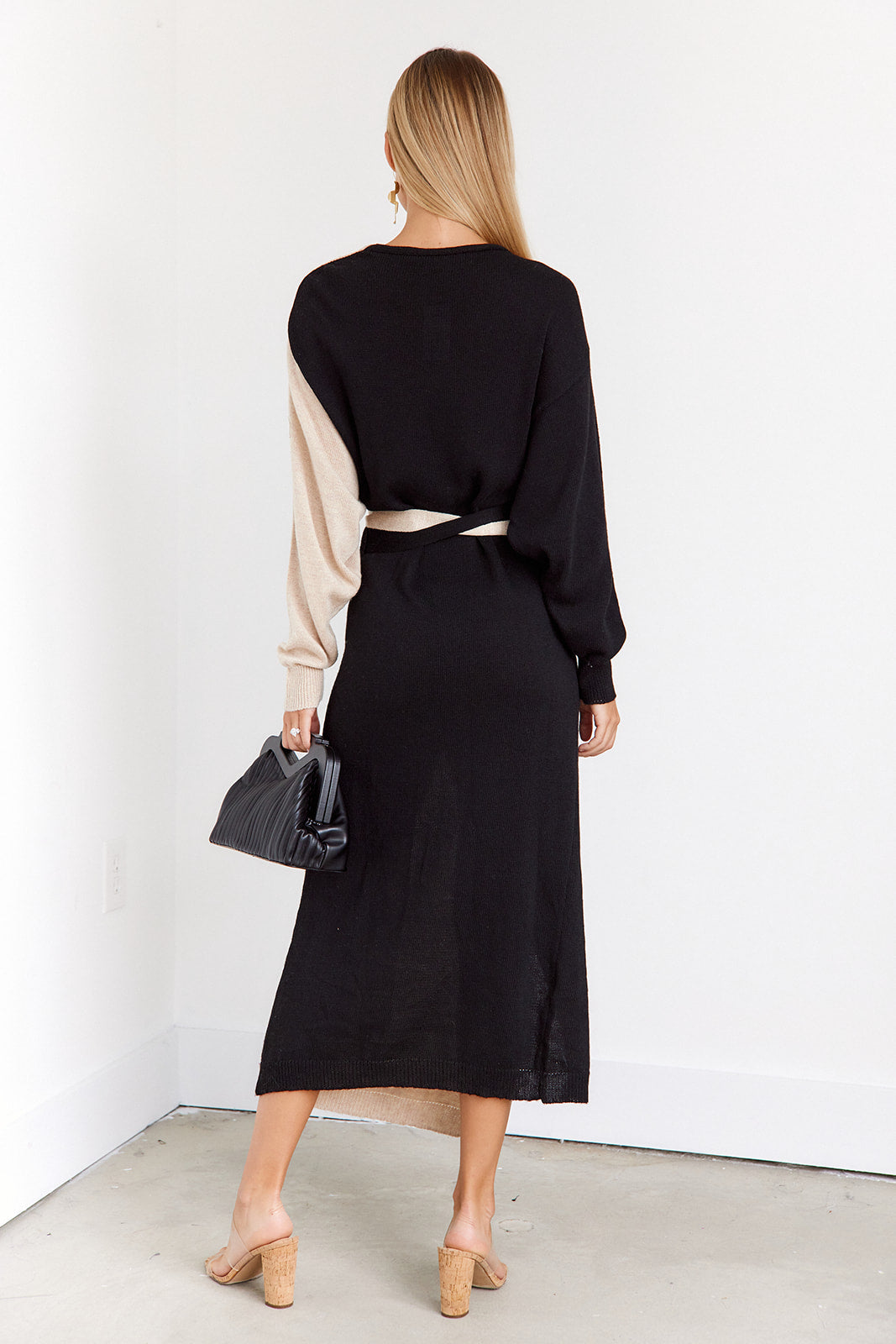 Milka Wrap Sweater Maxi Dress - fab'rik