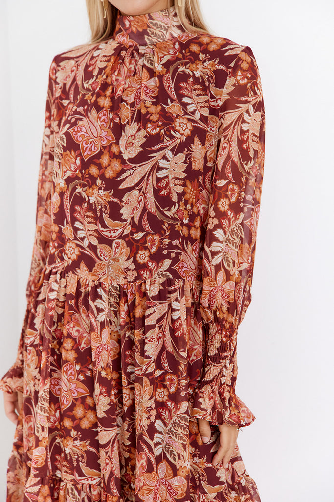 Corrine Floral Midi Dress - fab'rik