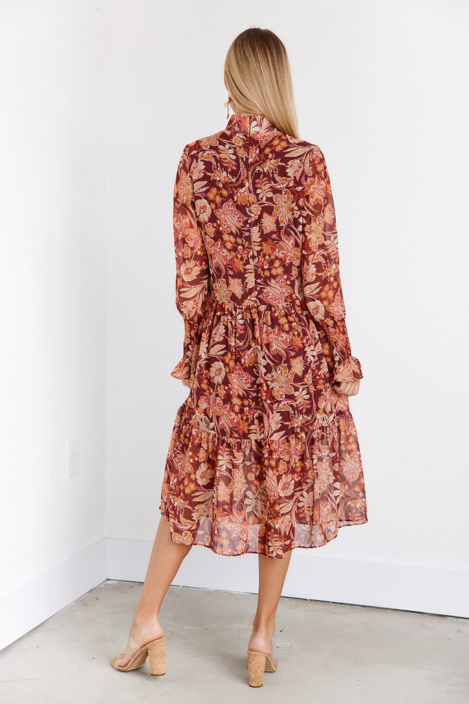Corrine Floral Midi Dress - fab'rik
