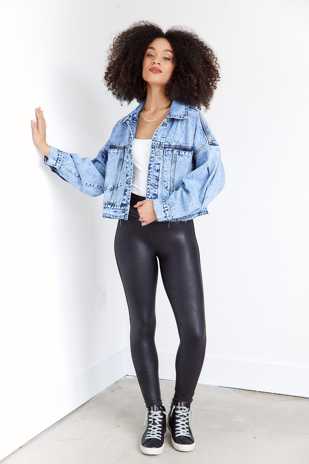 Jianna Acid Wash Denim Jacket - fab'rik