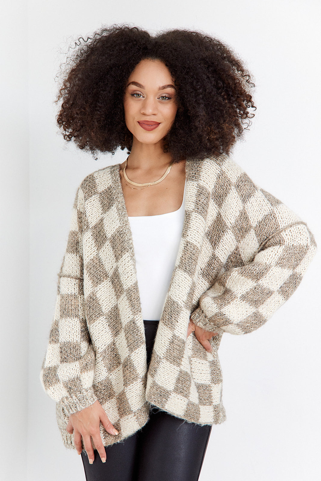Sasha Checkered Cardigan - fab'rik