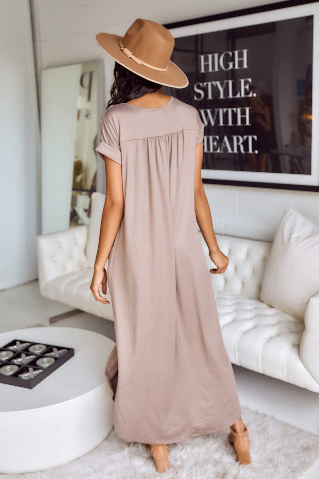 SALE - Rowes Short Sleeve Knit Midi Dress - fab'rik