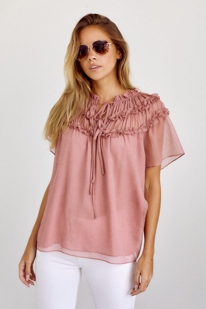PreOrder Iris Ruffle Detail Blouse - fab'rik
