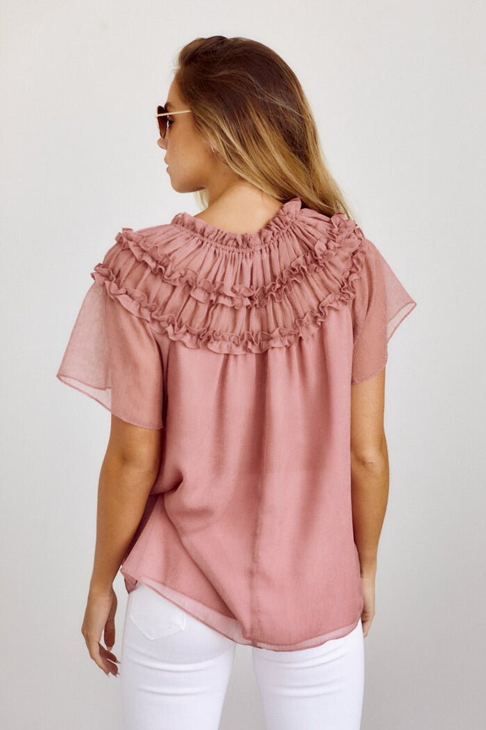 PreOrder Iris Ruffle Detail Blouse - fab'rik