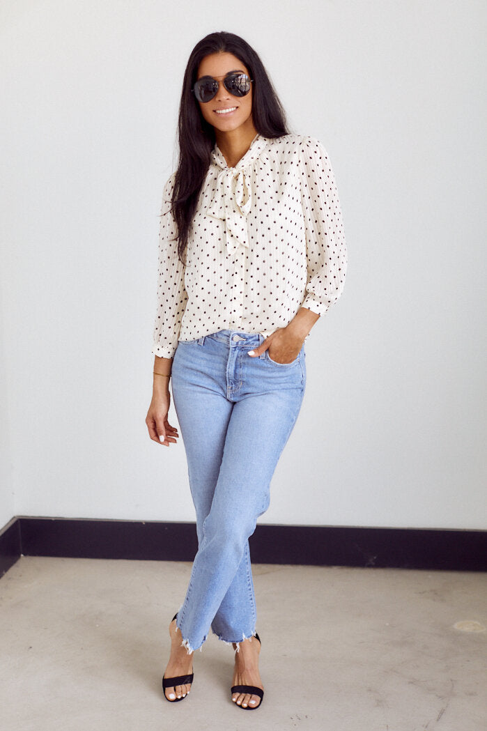 SALE - Lexington Polka Dot Blouse - fab'rik