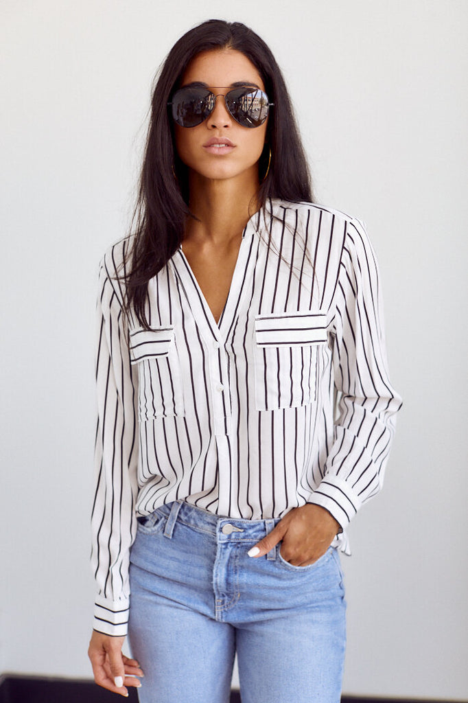 Bianca Stripe Blouse - fab'rik