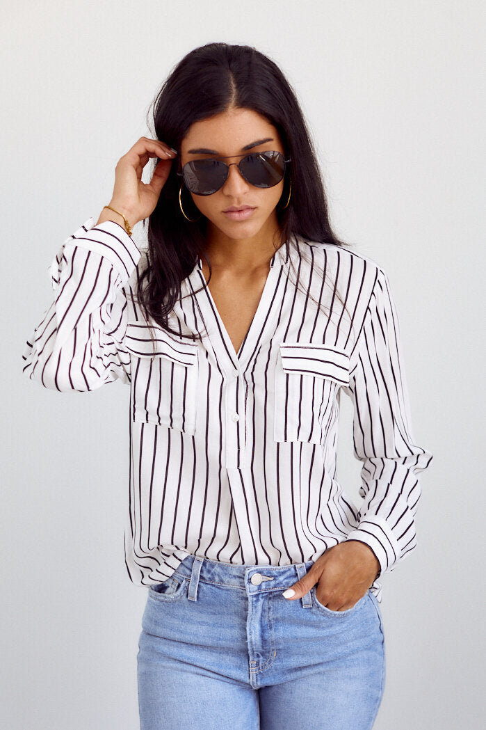 Bianca Stripe Blouse - fab'rik
