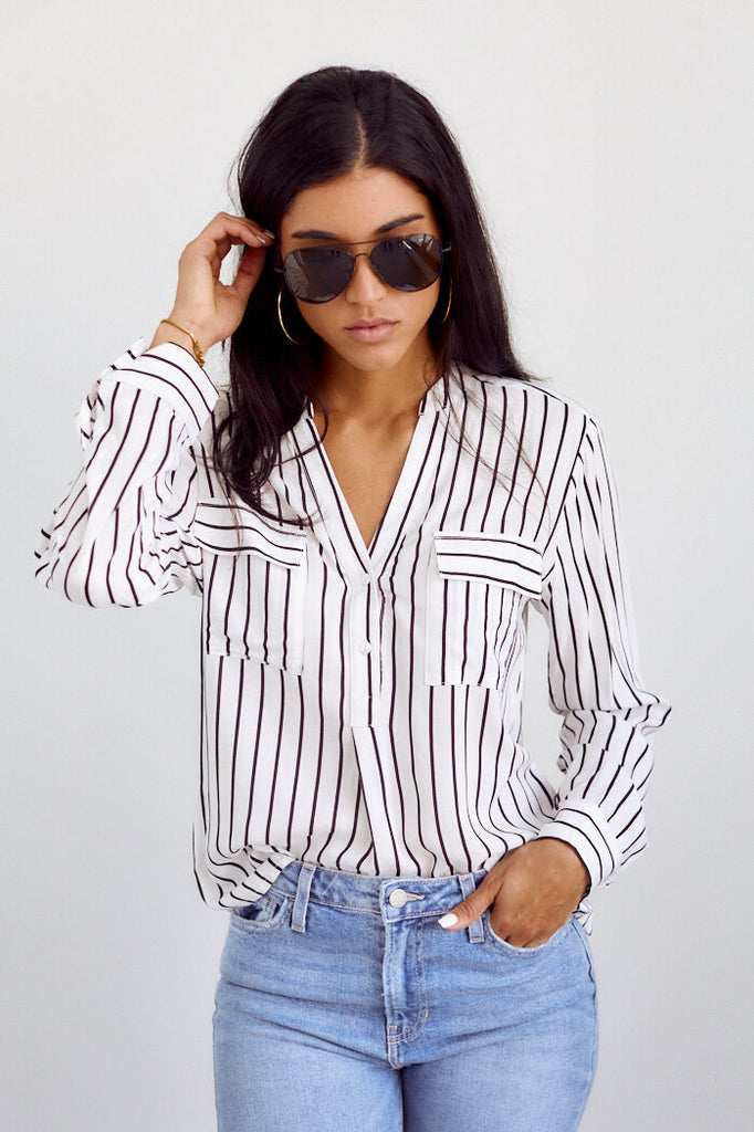 Bianca Stripe Blouse - fab'rik