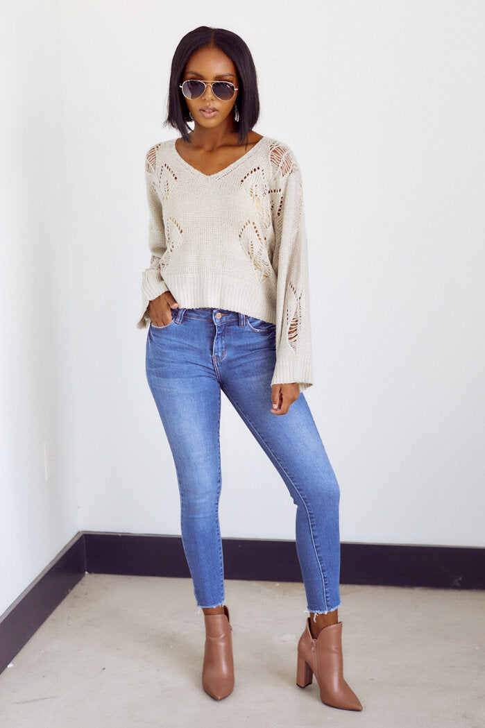 PreOrder Lydian Cutout Detail Sweater - fab'rik