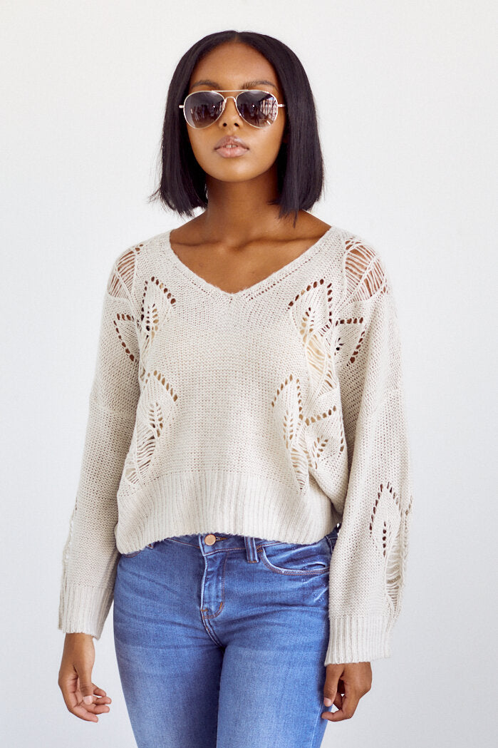 PreOrder Lydian Cutout Detail Sweater - fab'rik