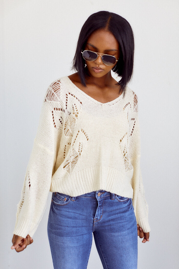 PreOrder Lydian Cutout Detail Sweater - fab'rik