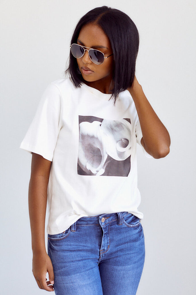 PreOrder Orchid Print Graphic Tee - fab'rik