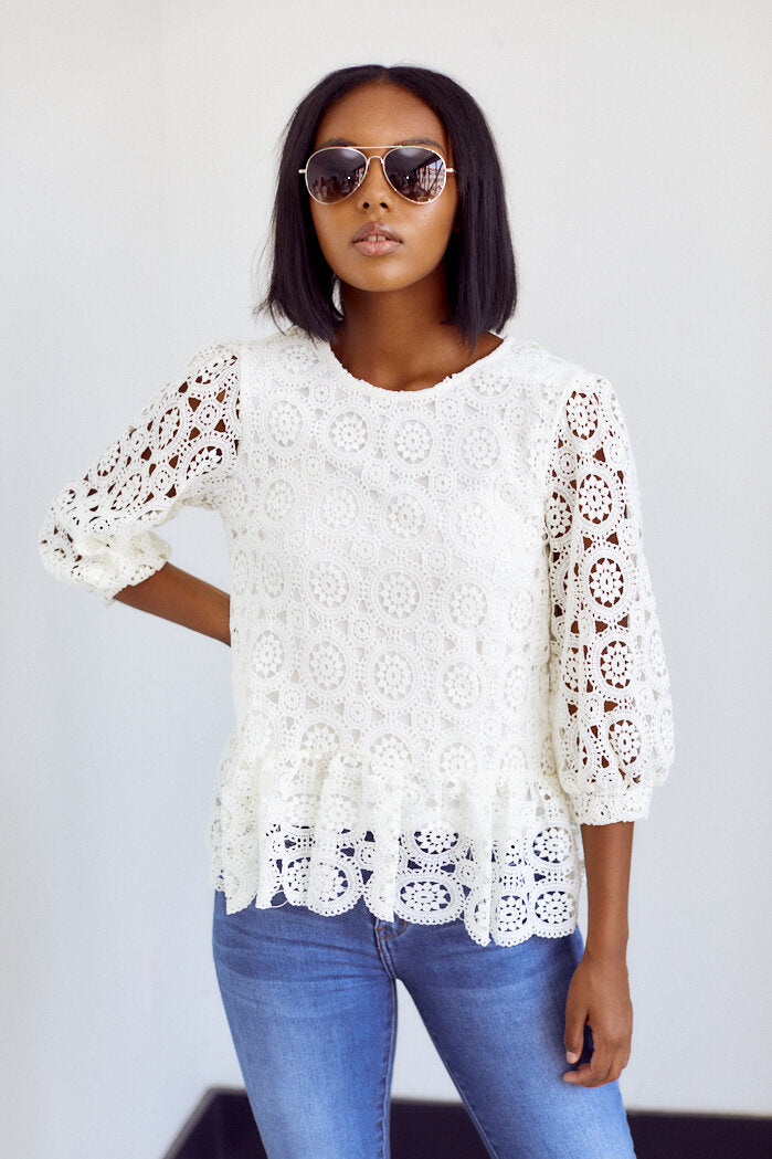 PreOrder Lennox Lace Blouse - fab'rik