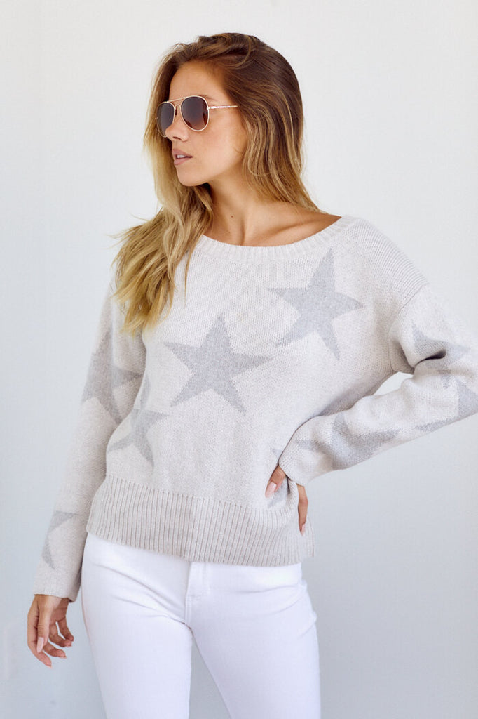 SALE - Houston Star Print Sweater - fab'rik