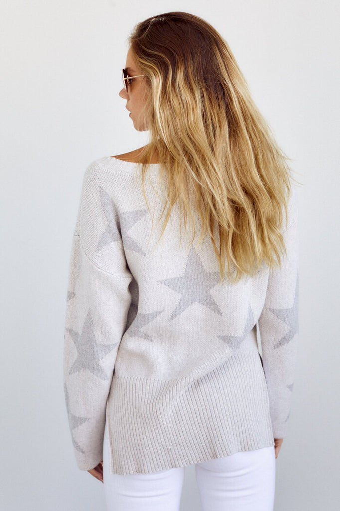SALE - Houston Star Print Sweater - fab'rik