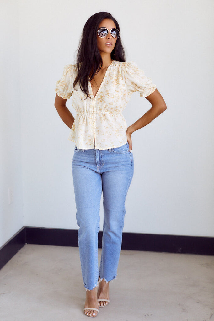 SALE - Fleming Button Front Blouse - fab'rik