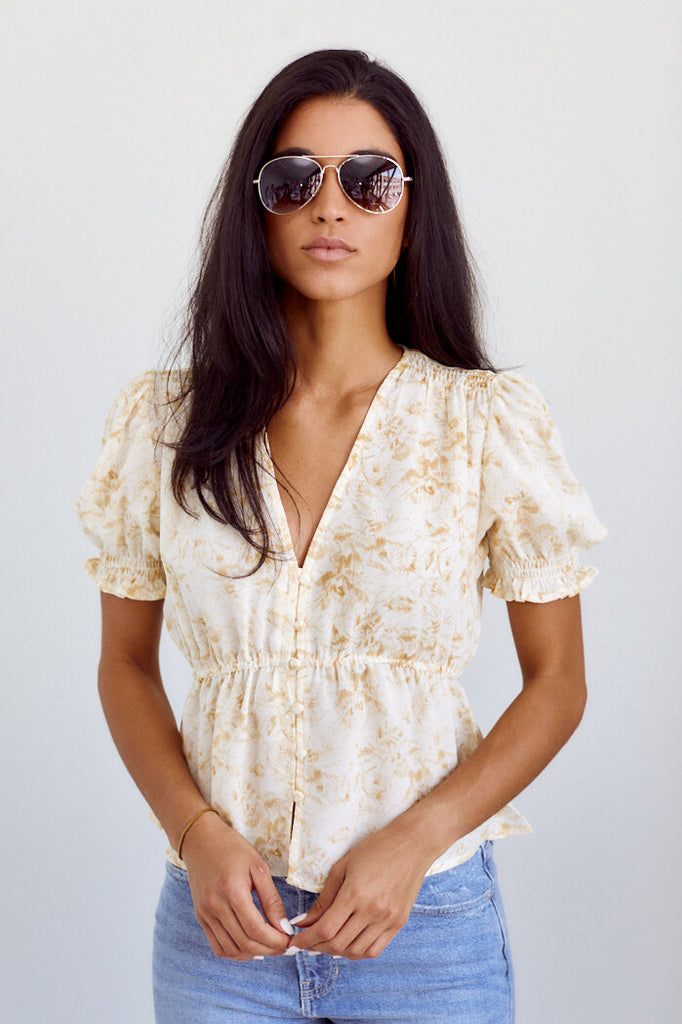 SALE - Fleming Button Front Blouse - fab'rik