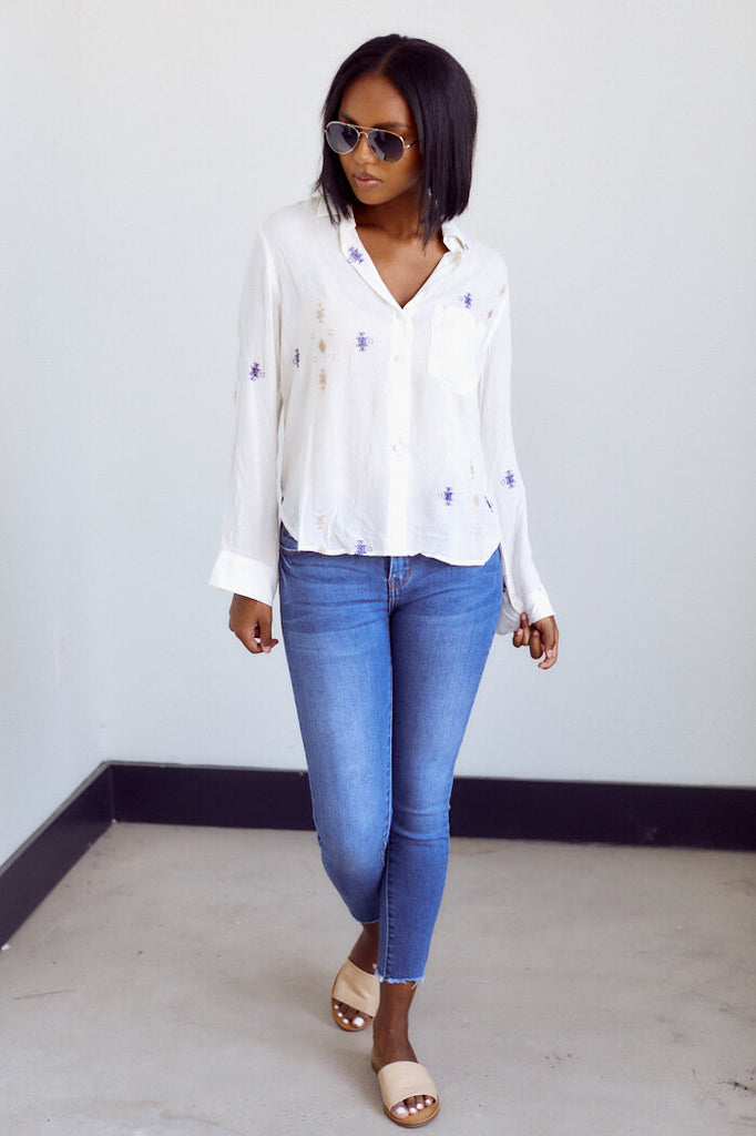 Delaney Button Down Blouse - fab'rik