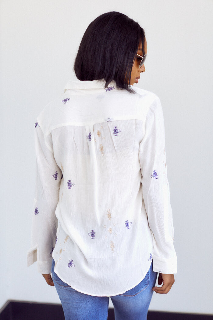 Delaney Button Down Blouse - fab'rik