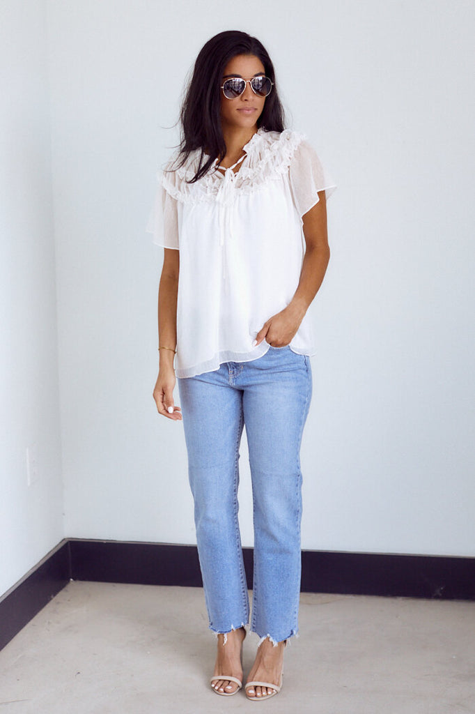 PreOrder Iris Ruffle Detail Blouse - fab'rik