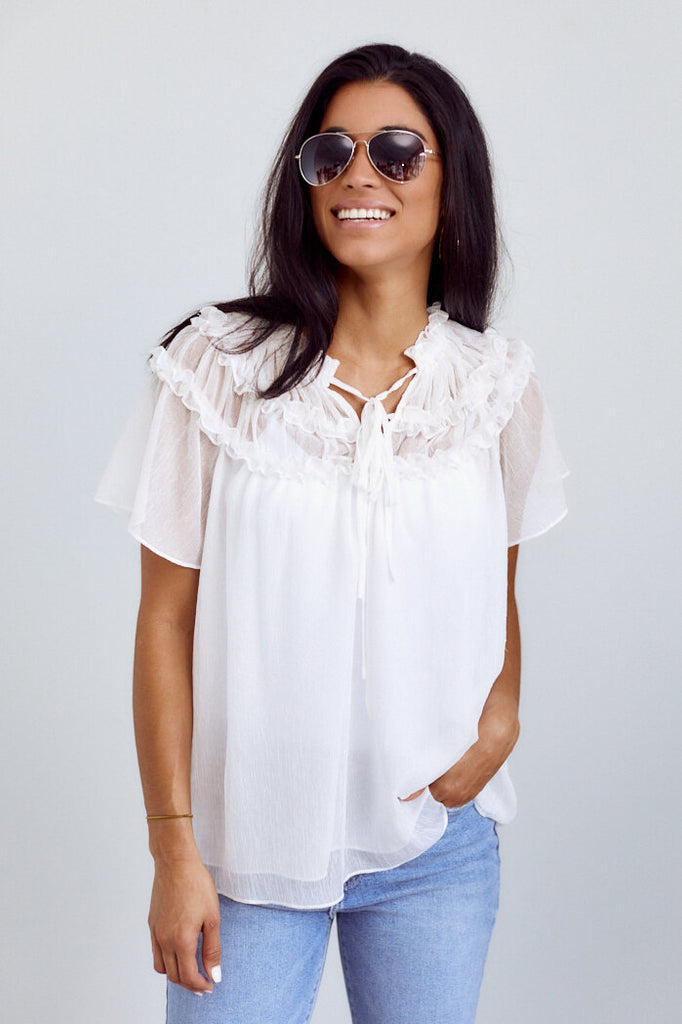 PreOrder Iris Ruffle Detail Blouse - fab'rik