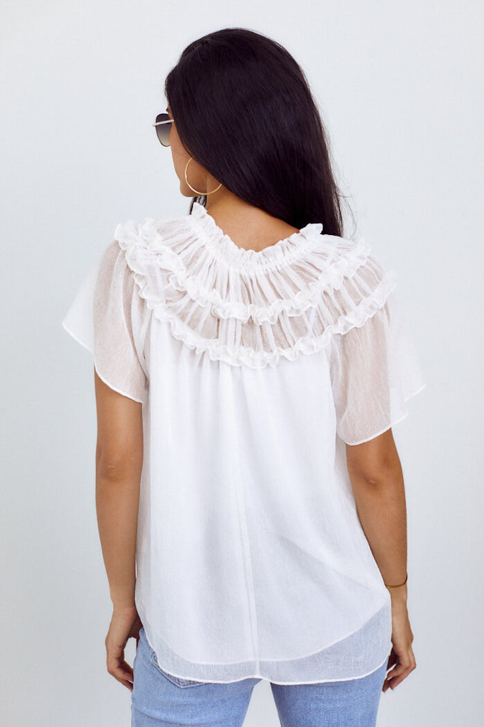 PreOrder Iris Ruffle Detail Blouse - fab'rik