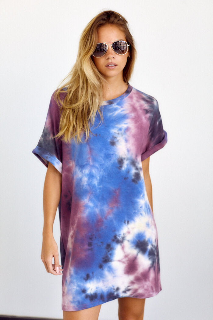SALE - Hendrix Tie Dye T-Shirt Dress - fab'rik