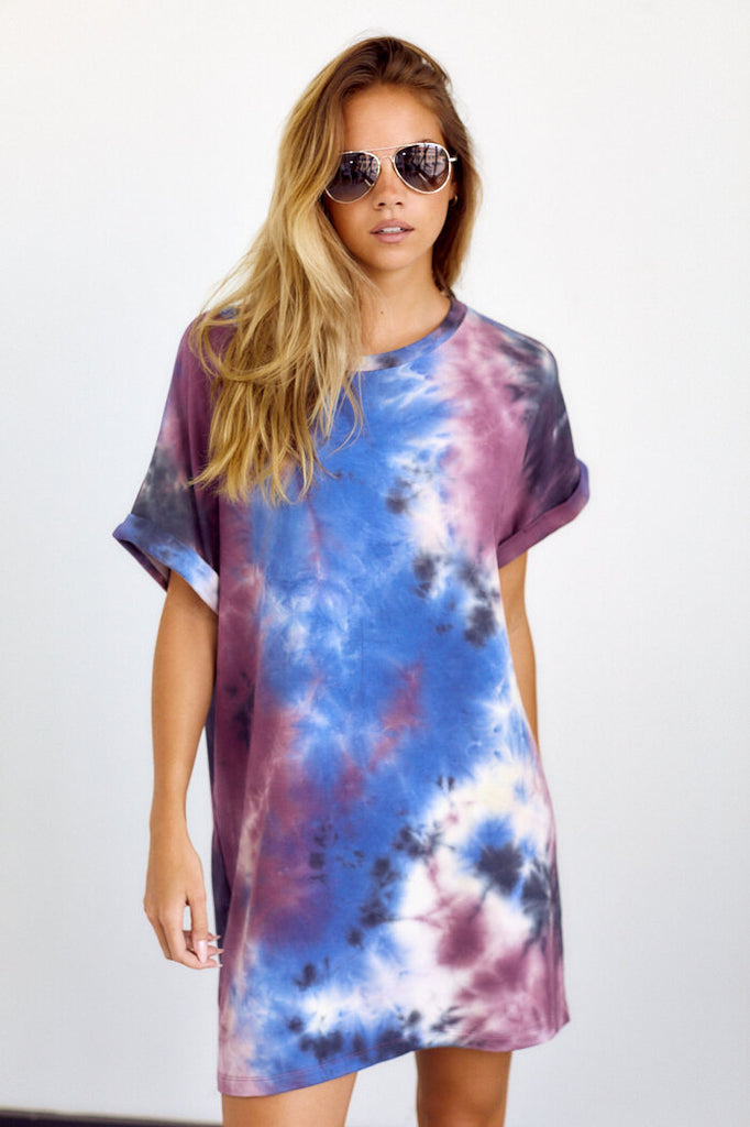 SALE - Hendrix Tie Dye T-Shirt Dress - fab'rik