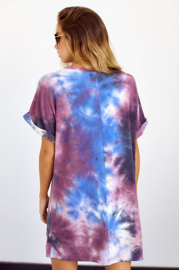 SALE - Hendrix Tie Dye T-Shirt Dress - fab'rik