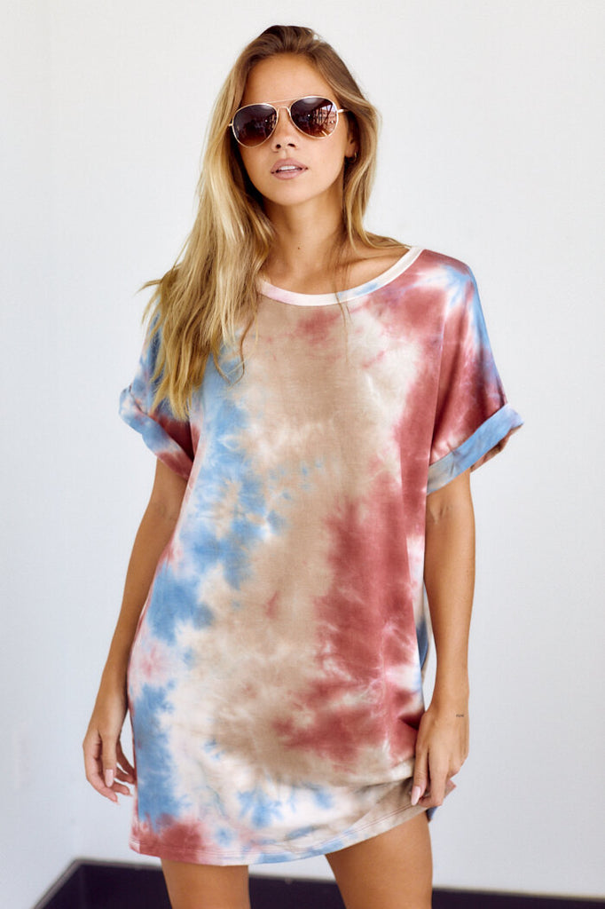 SALE - Hendrix Tie Dye T-Shirt Dress - fab'rik